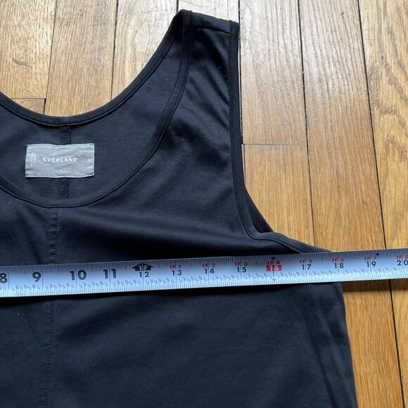 Everlane Size L Black The Luxe Cotton Sleeveless Cropped Wide Leg Jumpsuit - Picture 10 of 16